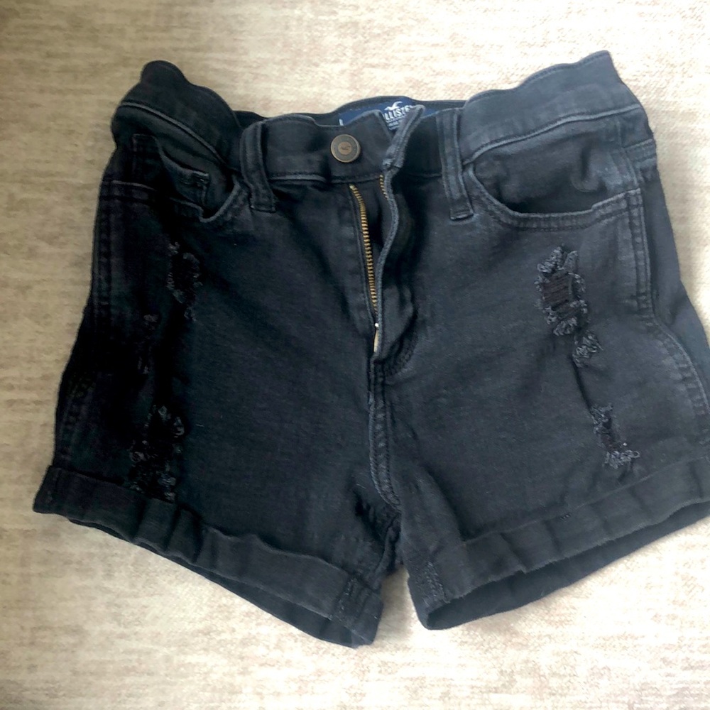 HOLLISTER high rise short 3” black jean short